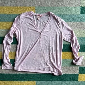 Victoria’s Secret Light Pink Long Sleeve Top - size medium